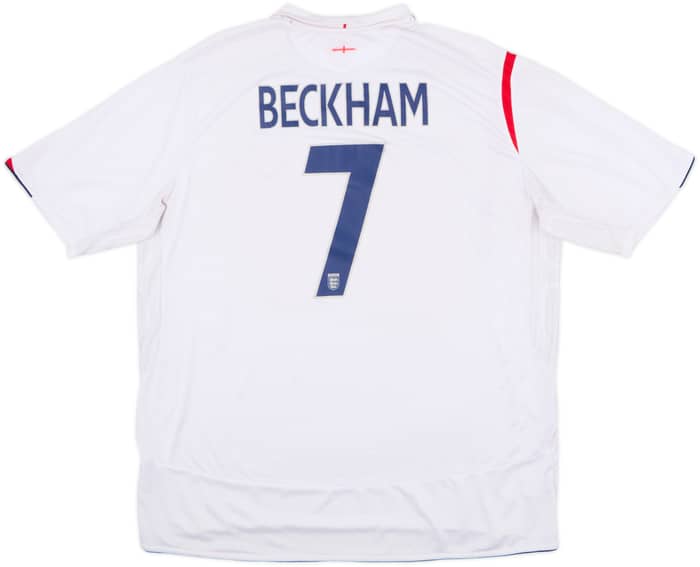 2005-07 England Home Shirt Beckham #7 - 7/10 - (3XL)