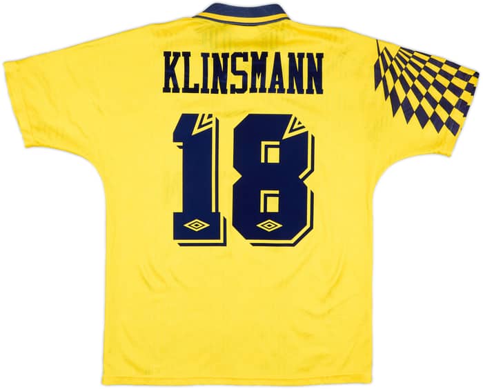 1991-95 Tottenham Away Shirt Klinsmann #18 - 8/10 - (S)