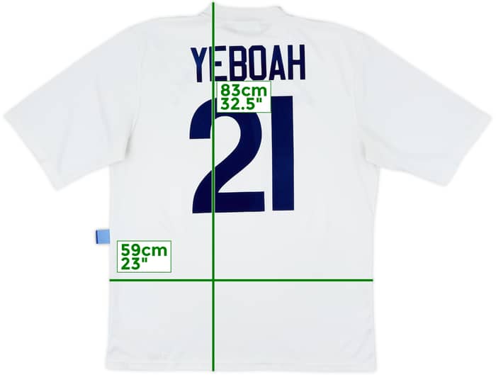 1995-96 Leeds United Home Shirt Yeboah #21 - 7/10 - (XL)