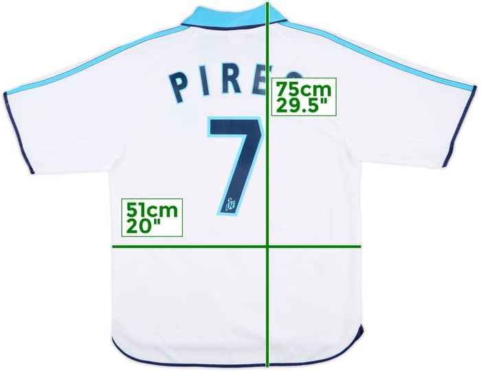 1999-00 Olympique Marseille Home Shirt Pires #7 - 8/10 - (S)