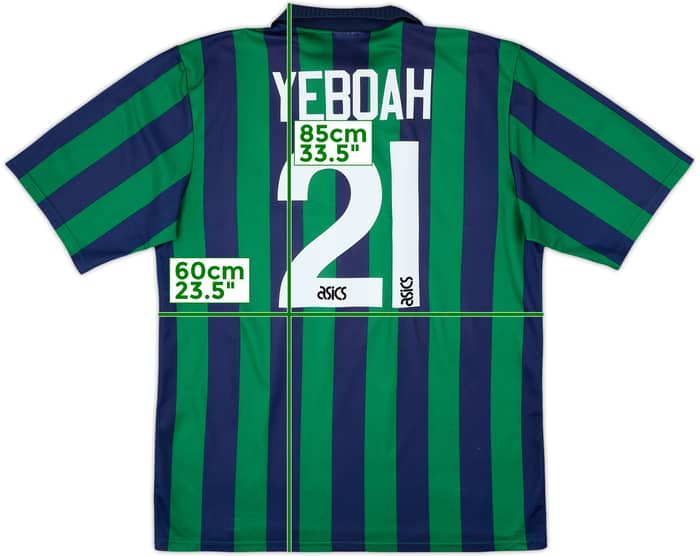1995-96 Leeds United Third Shirt Yeboah #21 - 6/10 - (XL)
