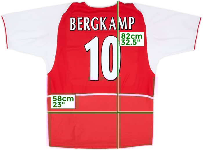 2002-04 Arsenal Home Shirt Bergkamp #10 - 8/10 - (XL)