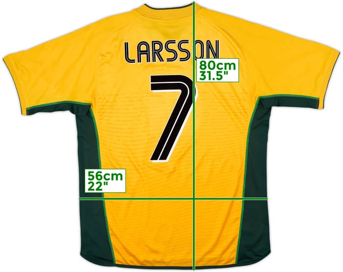 2002-03 Celtic Away Shirt Larsson #7 - 8/10 - (L)