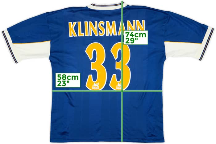 1997-98 Tottenham Away Shirt Klinsmann #33 - 8/10 - (XL)