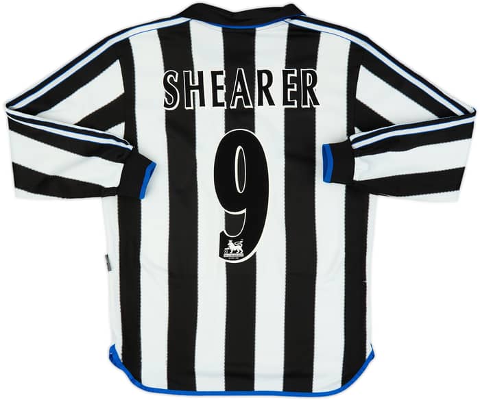 1999-00 Newcastle Home L/S Shirt Shearer #9 - 5/10 - (M)