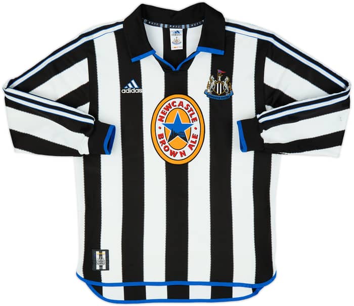 1999-00 Newcastle Home L/S Shirt Shearer #9 - 5/10 - (M)