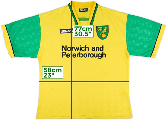 1996-97 Norwich Home Shirt - 7/10 - (XL)