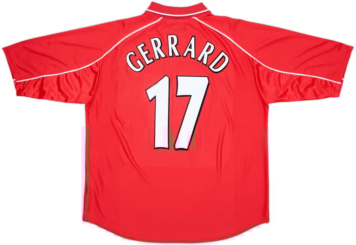 2000-02 Liverpool Home Shirt Gerrard #17 - 6/10 - (XXL)