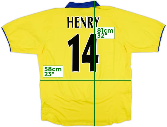 2003-05 Arsenal Away Shirt Henry #14 - 6/10 - (XL)