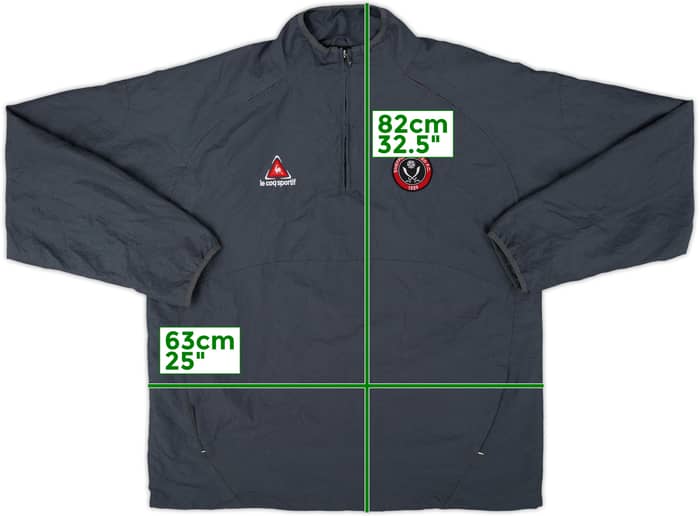 2006-07 Sheffield United Le Coq Sportif 1/4 Zip Sweat Top - 7/10 - (M)