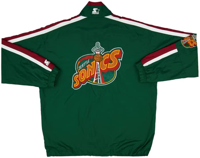 1995-99 Seattle SuperSonics Starter Full Zip Windbreaker Jacket - 9/10 - (L)