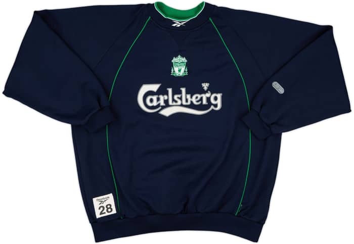 1999-00 Liverpool Player Issue Reebok Sweat Top #28 (Gerrard)