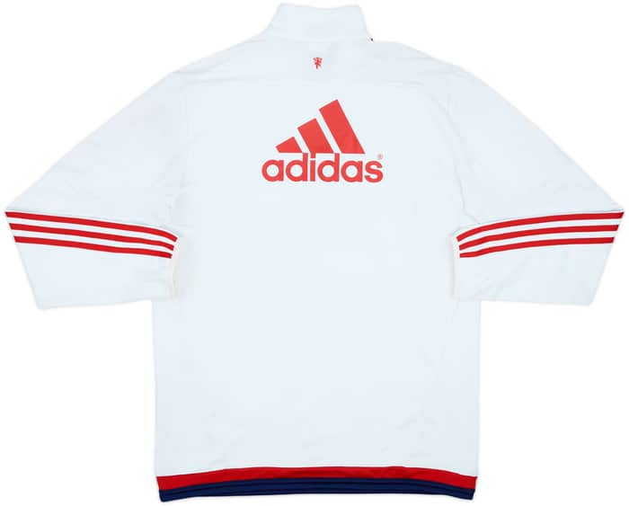 2015-16 Manchester United adidas 1/4 Zip Sweat Top - 7/10 - (M)