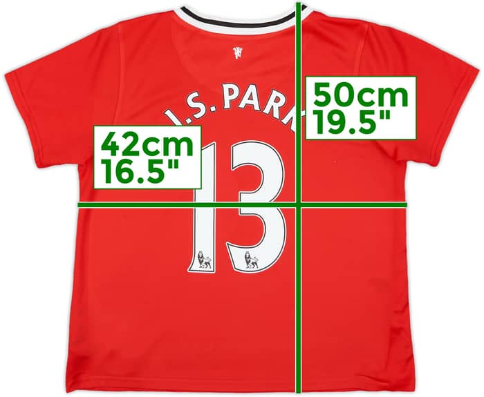 2011-12 Manchester United Home Shirt J.S.Park #13 - 6/10 - (7-8 Years)