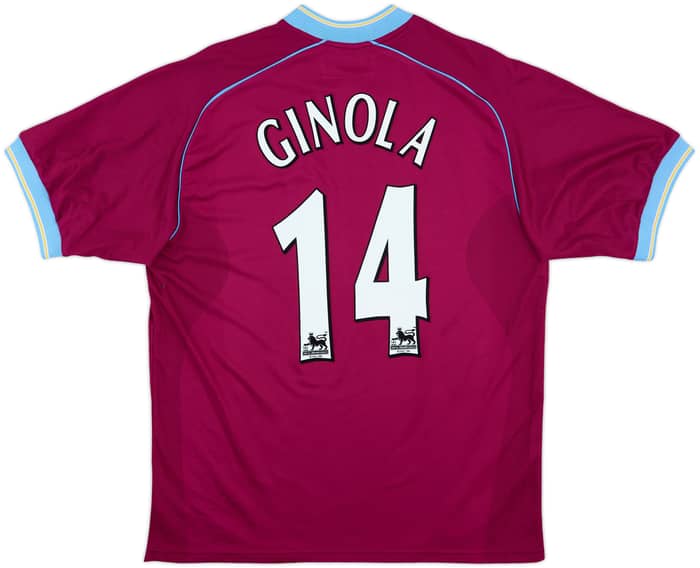2001-02 Aston Villa Home Shirt Ginola #14 - 8/10 - (L)