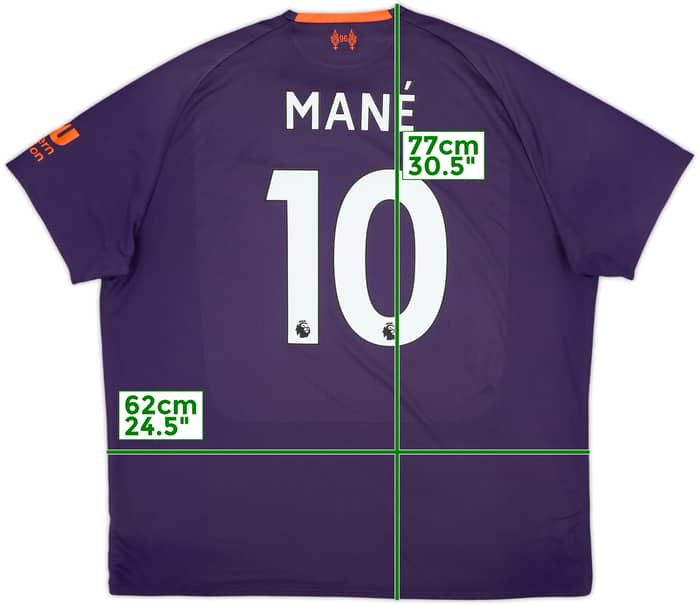 2018-19 Liverpool Away Shirt Mane #10 - 7/10 - (XXL)