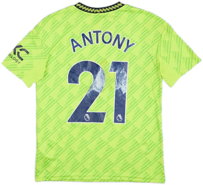 2022-23 Manchester United Third Shirt Antony #21 - 4/10 - (L.Boys)