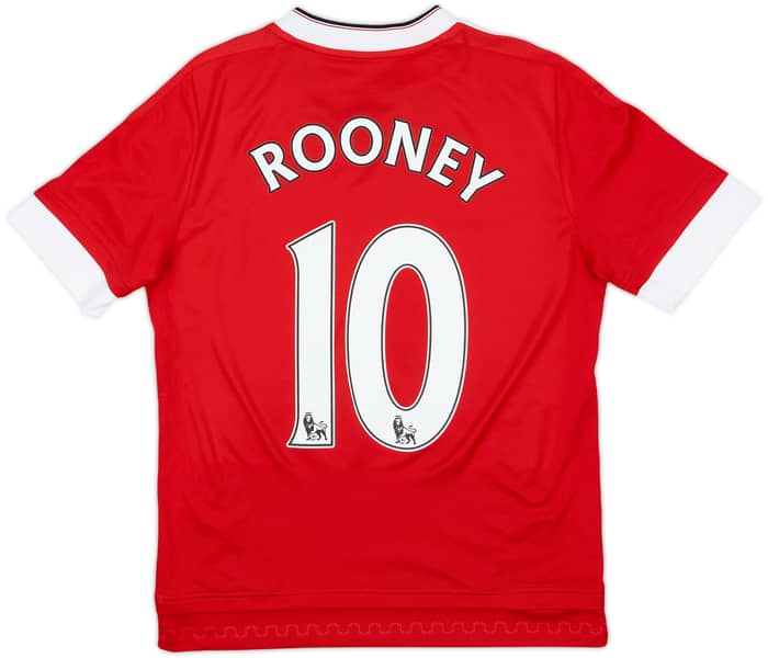 2015-16 Manchester United Home Shirt Rooney #10 - 9/10 - (L.Boys)