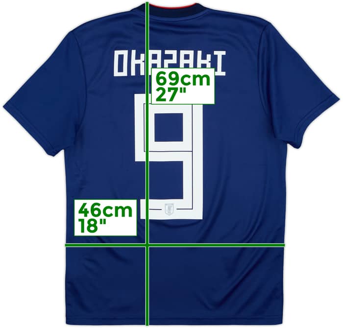 2018-19 Japan Home Shirt Okazaki #9 - 9/10 - (S)