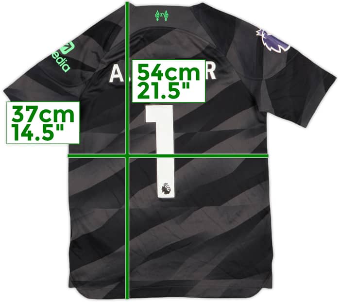 2023-24 Liverpool GK S/S Shirt A.Becker #1 - 8/10 - (S.Boys)