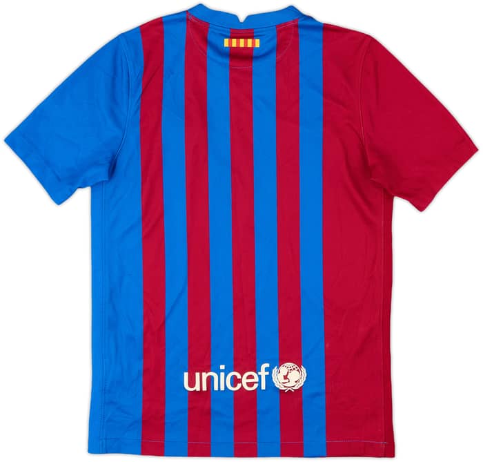 2021-22 Barcelona Home Shirt - 8/10 - (M.Boys)