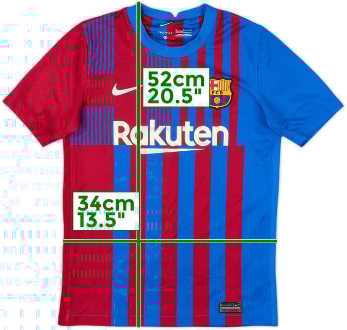 2021-22 Barcelona Home Shirt - 8/10 - (M.Boys)