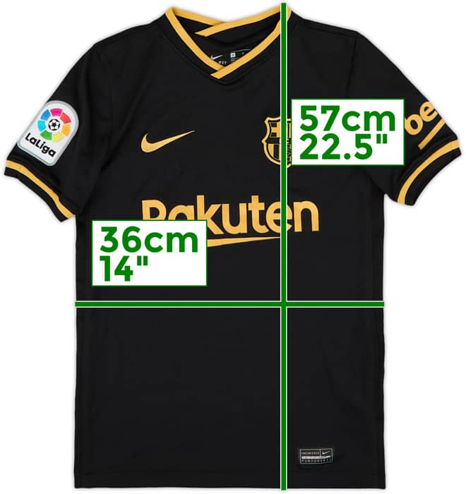 2020-21 Barcelona Away Shirt - 10/10 - (S.Boys)