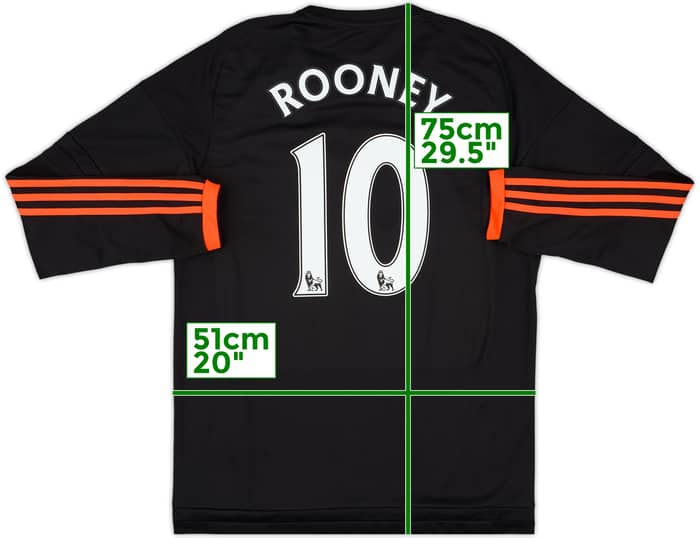2015-16 Manchester United Third L/S Shirt Rooney #10 - 10/10 - (L)