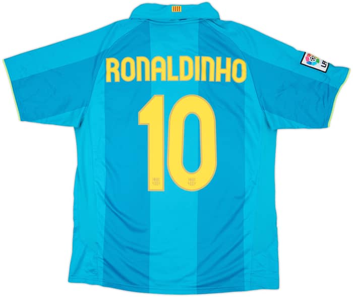 2007-09 Barcelona Away Shirt Ronaldinho #10 - 6/10 - (L)