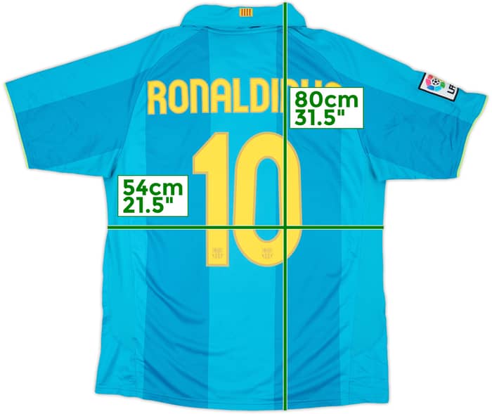 2007-09 Barcelona Away Shirt Ronaldinho #10 - 6/10 - (L)