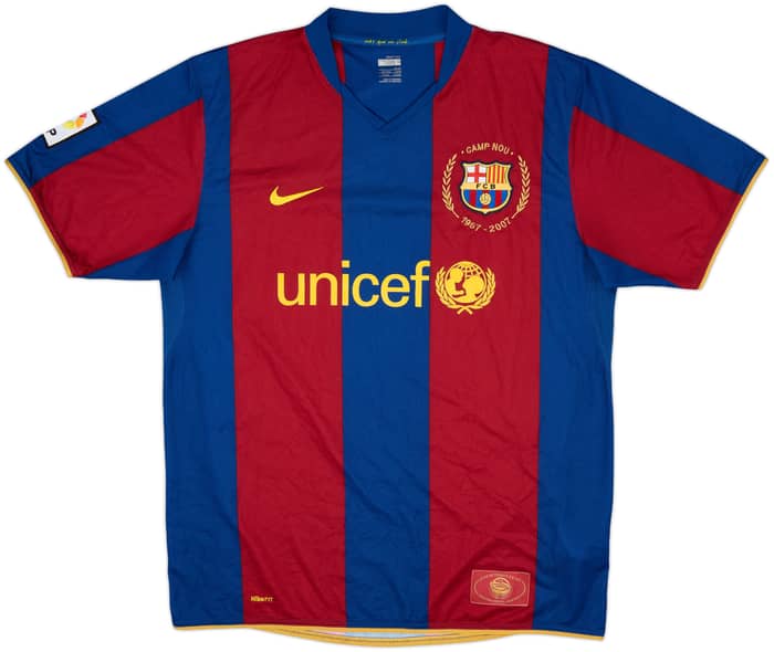 2007-08 Barcelona Home Shirt Ronaldinho #10 - 10/10 - (L)