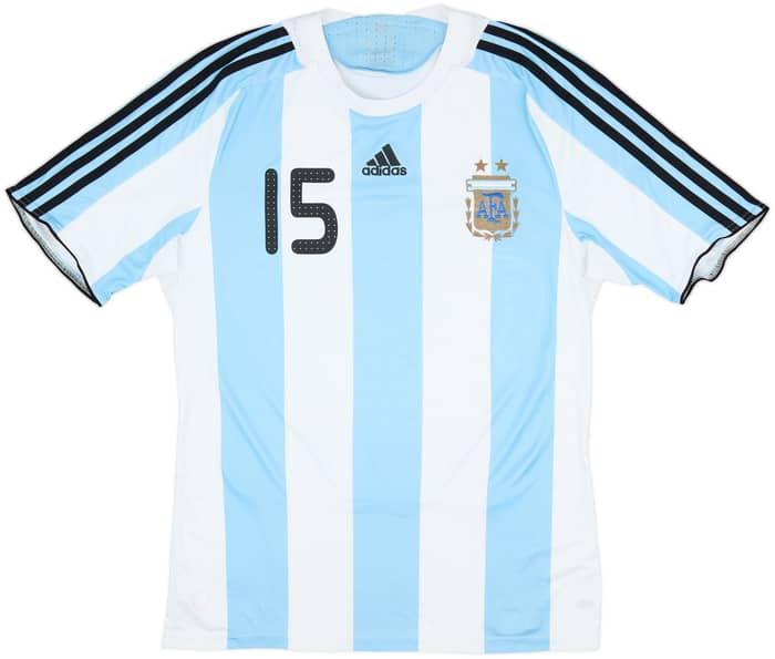 2007-09 Argentina Home Shirt Messi #15 - 8/10 - (M)