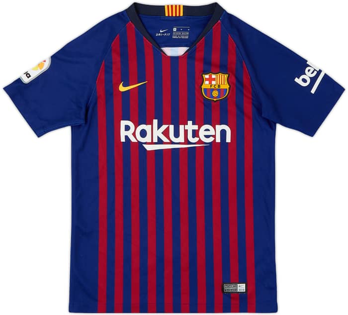 2018-19 Barcelona Home Shirt - 9/10 - (M.Boys)