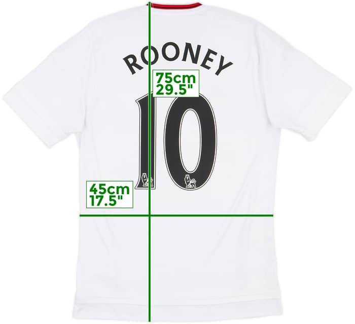 2015-16 Manchester United Away Shirt Rooney #10 - 6/10 - (S)
