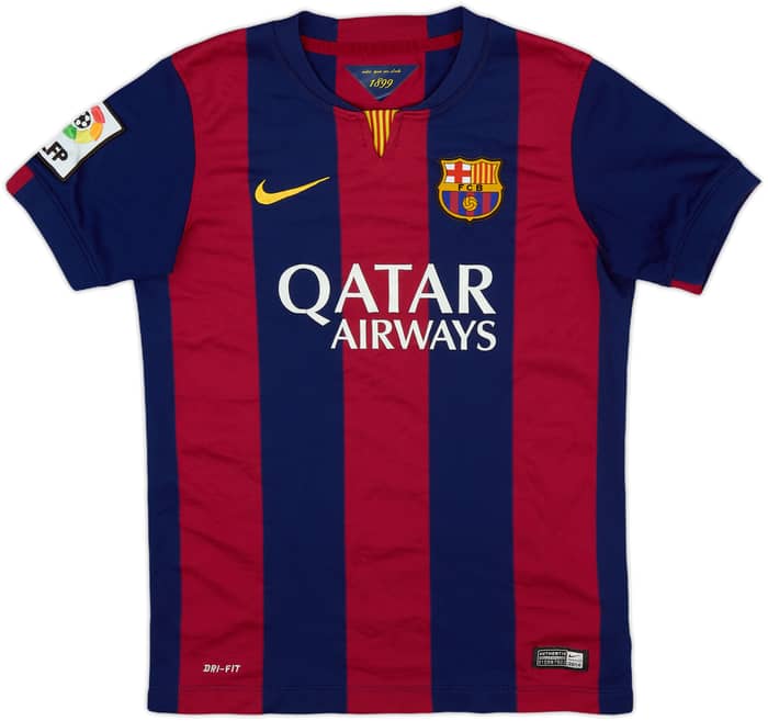 2014-15 Barcelona Home Shirt - 7/10 - (M.Boys)
