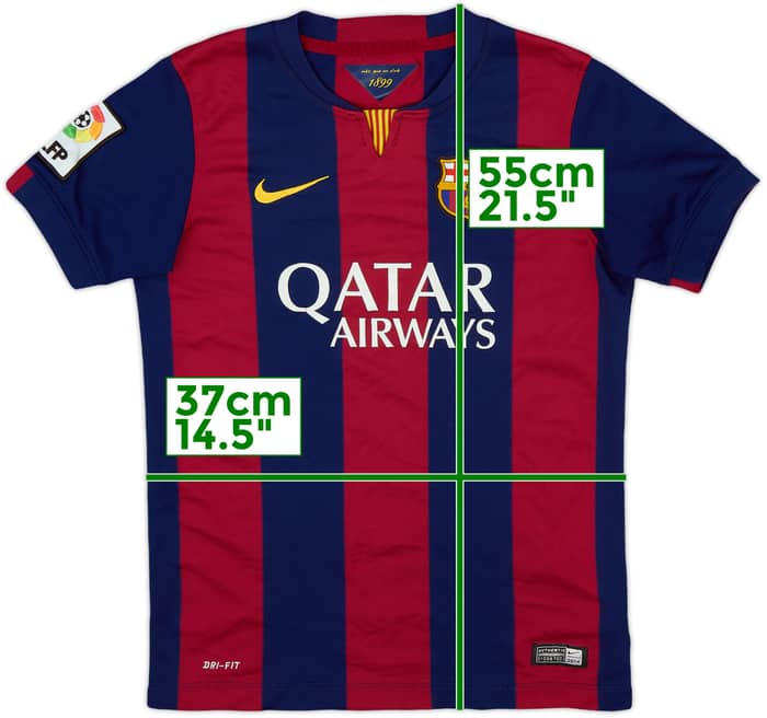 2014-15 Barcelona Home Shirt - 7/10 - (M.Boys)