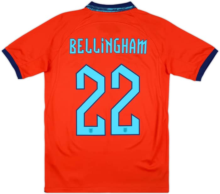 2022-23 England Away Shirt Bellingham #22 - 10/10 - (XL.Boys)