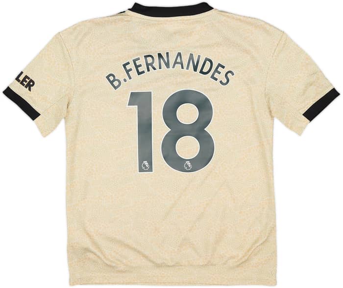 2019-20 Manchester United Away Shirt B.Fernandes #18 - 7/10 - (M.Boys)