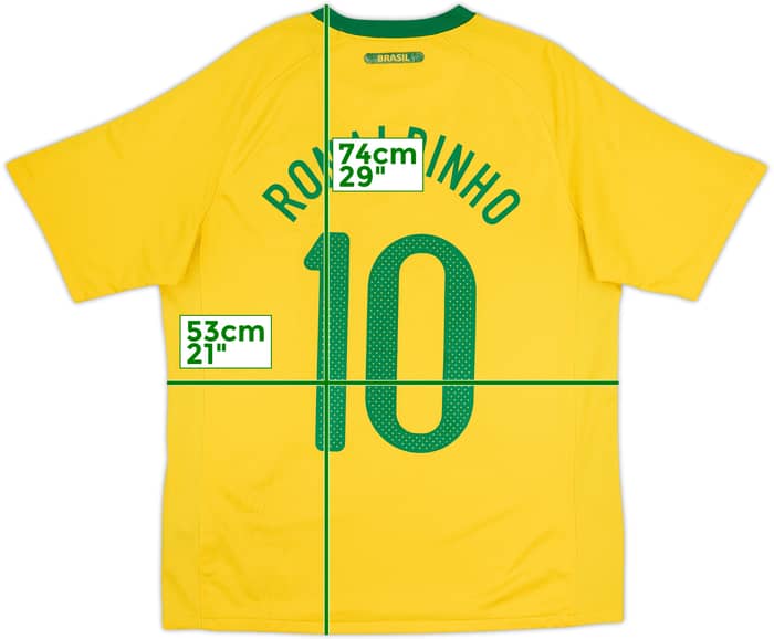 2010-11 Brazil Home Shirt Ronaldinho #10 - 6/10 - (M)