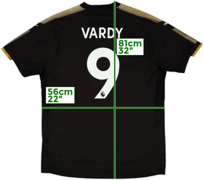 2017-18 Leicester Away Shirt Vardy #9 - 9/10 - (XL)