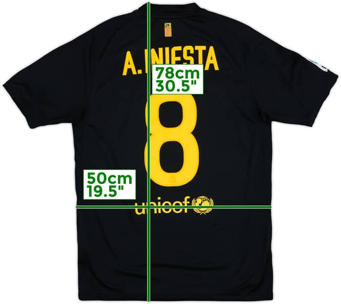 2011-12 Barcelona Away Shirt Iniesta #8 - 10/10 - (M)