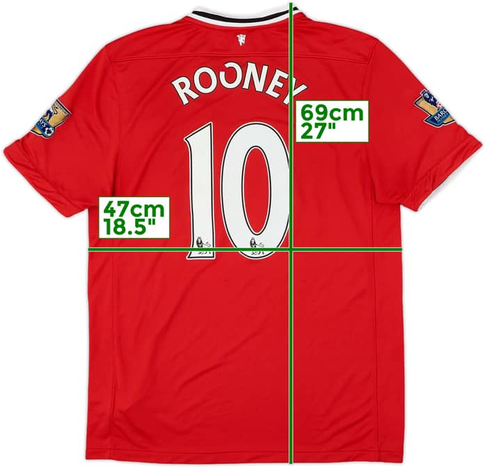 2011-12 Manchester United Home Shirt Rooney #10 - 5/10 - (L)