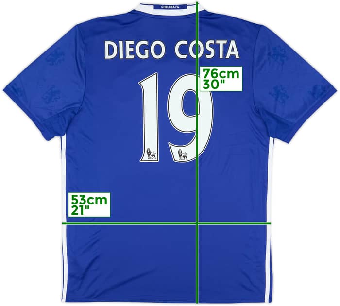 2016-17 Chelsea Home Shirt Diego Costa #19 - 9/10 - (L)