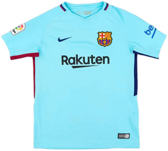 2017-18 Barcelona Away Shirt I.Rakitic #4 - 9/10 - (M.Boys)