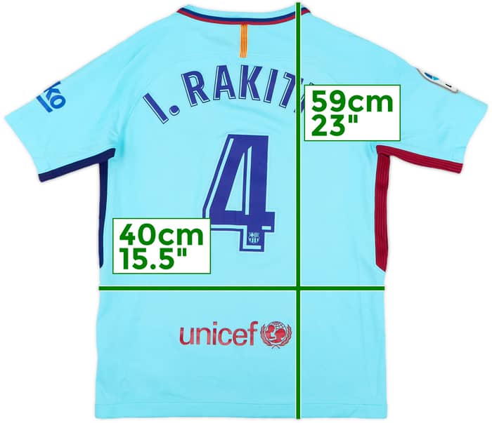 2017-18 Barcelona Away Shirt I.Rakitic #4 - 9/10 - (M.Boys)