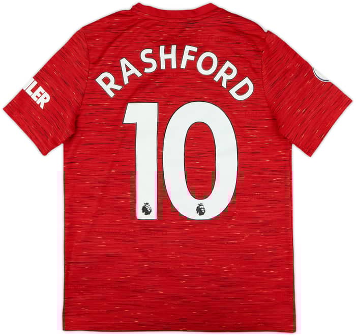 2020-21 Manchester United Home Shirt Rashford #10 - 7/10 - (L.Boys)