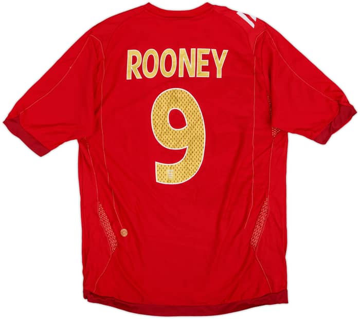 2006-08 England Away Shirt Rooney #9 - 7/10 - (M)