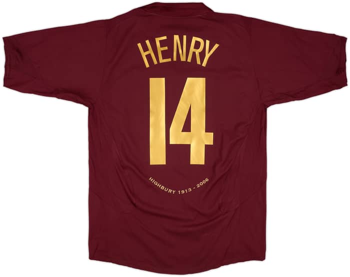 2005-06 Arsenal Home Shirt Henry #14 - 6/10 - (L)