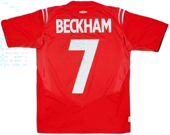 2004-06 England Away Shirt Beckham #7 - 9/10 - (L.Boys)