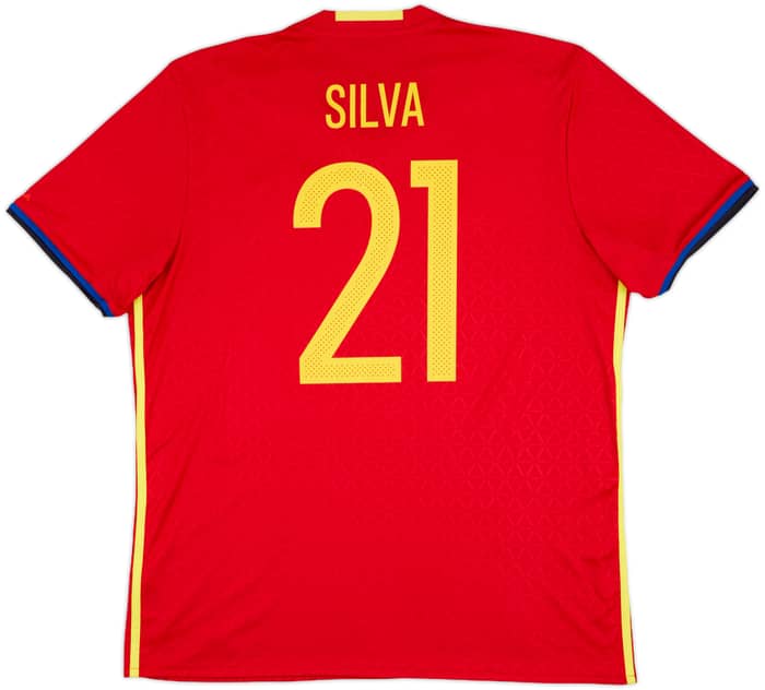2016-17 Spain Home Shirt Silva #21 - 10/10 - (XL)